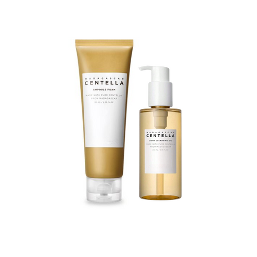 Centella Duo de Limpeza Coreana - Cleansing Oil e Ampoule Foam