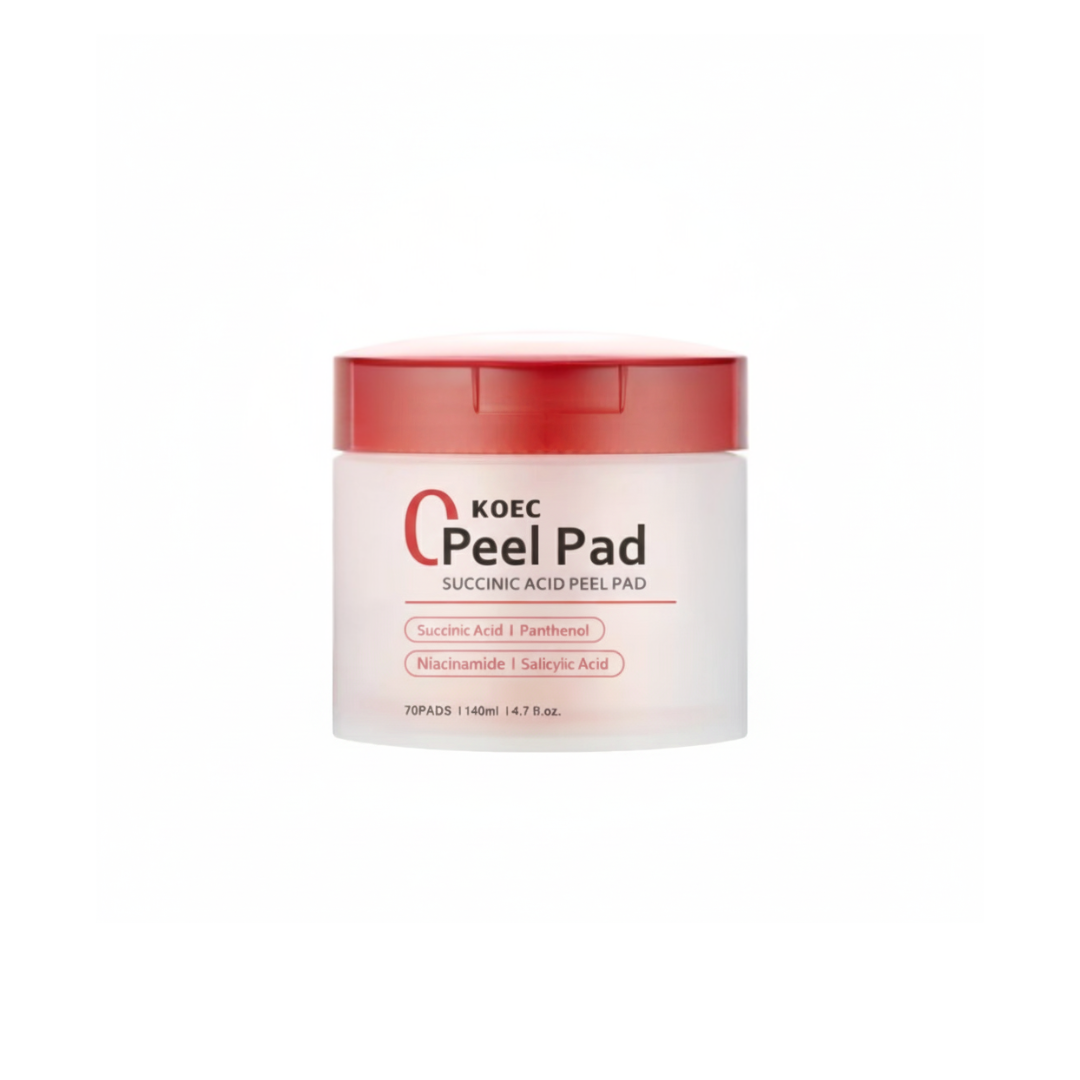 Loniage koec succinic clear peel pads – discos coreanos para controle da acne e oleosidade