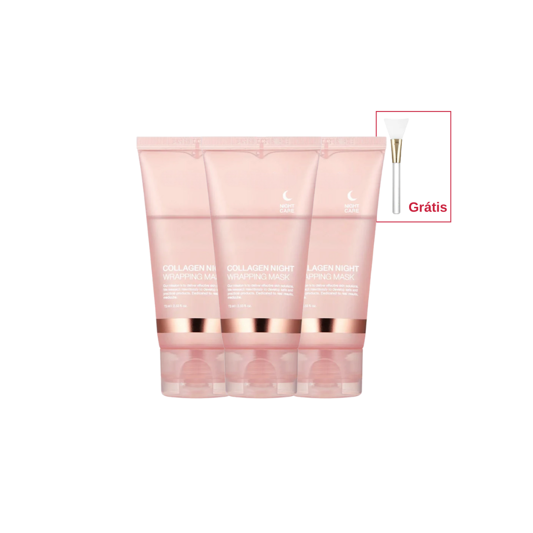 Loniage Real Collagen Night Wrapping Mask - Tratamento Coreano de Colágeno para Efeito Glass Skin