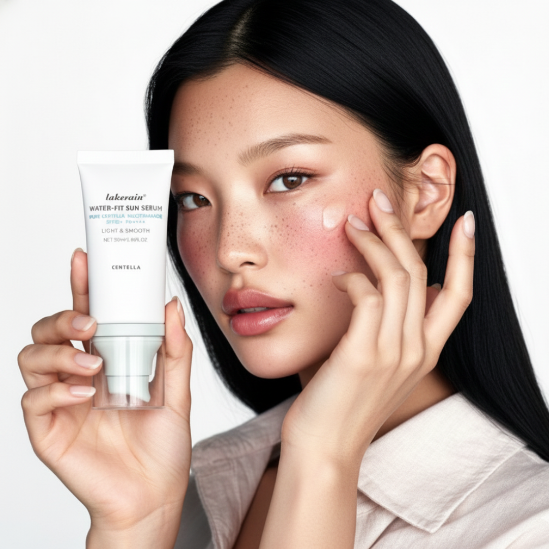 Loniage lakerain centella water-fit sun serum – protetor solar coreano SPF50+ PA++++