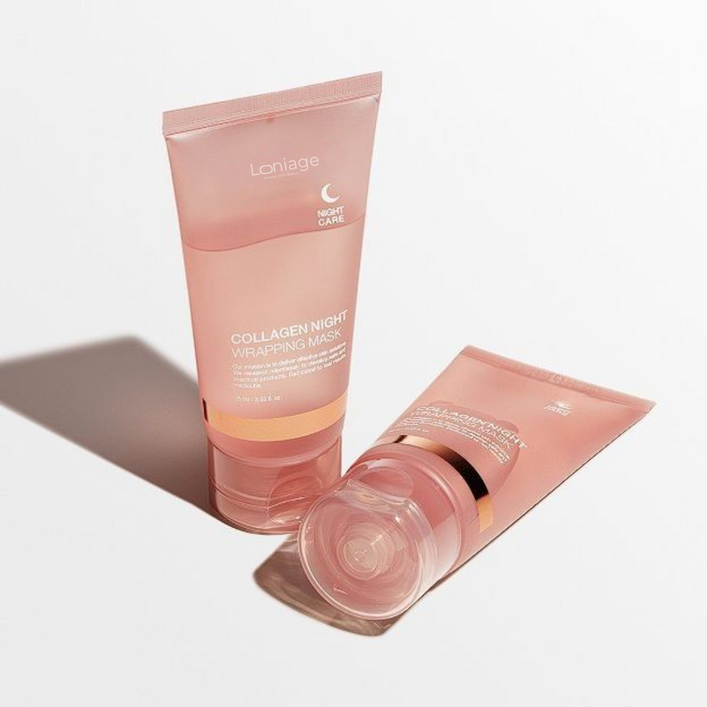 Loniage collagen night mask - máscara de colágeno noturna coreana