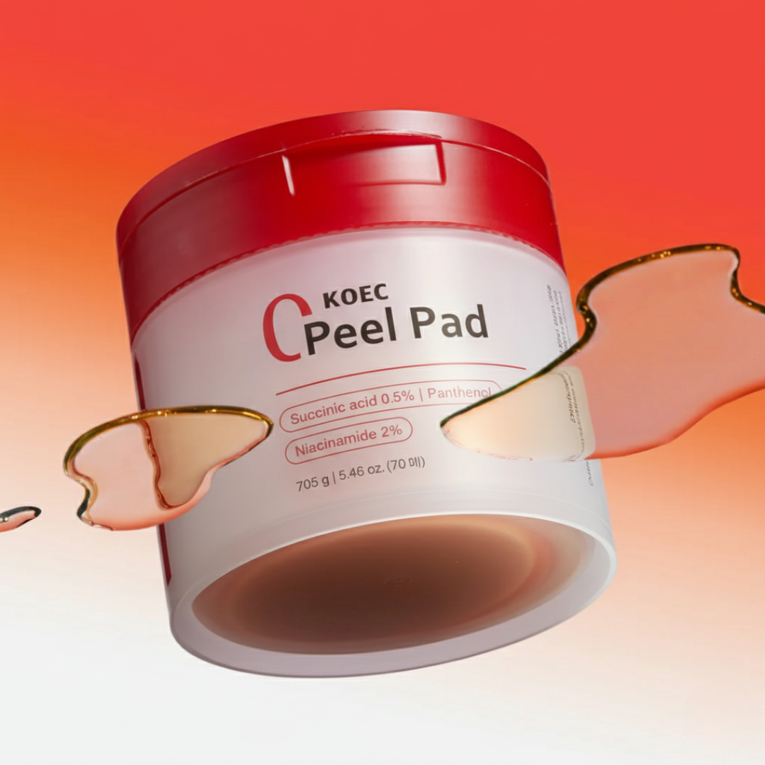Loniage koec succinic clear peel pads – discos coreanos para controle da acne e oleosidade