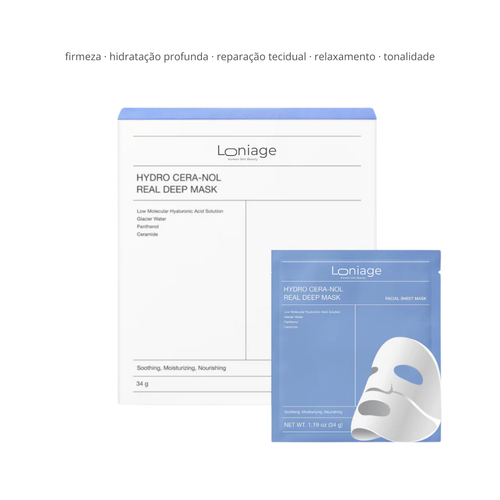 Loniage hydro cera-nol real deep mask - máscara de colágeno coreana