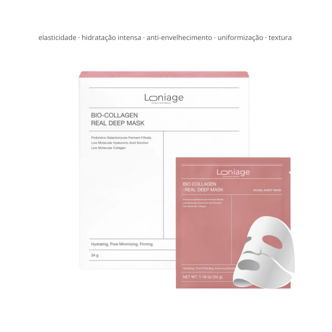Loniage bio collagen real deep mask - máscara de colágeno coreana