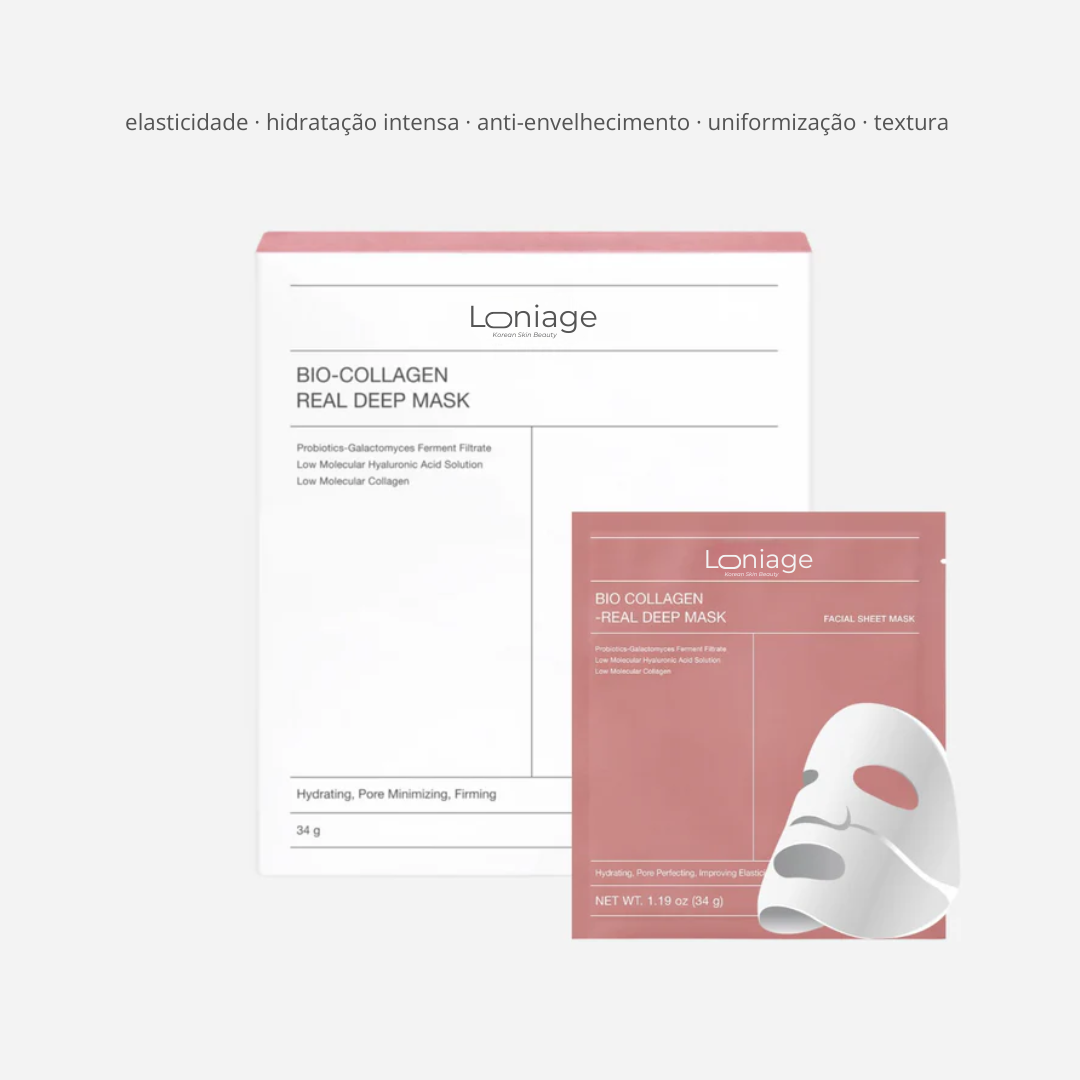 Loniage bio collagen real deep mask - máscara de colágeno coreana